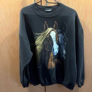 Black Horse Graphic Men's Sweater